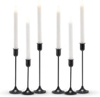 Black Candle Holder 6 Pcs Candlestick Holders, Taper Candle Stick Holder Decor, Modern Decorative Table Centerpiece, Fireplace Housewarming Candelabra, Candlelit Dinner Party Valentine's Day Décor