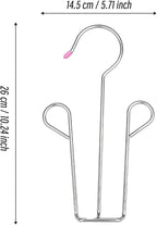 4PCS Shoes Hanger,Stainless Steel Hanger,Multi-Functional Shoe Rack with Double Hook Design, Shoe Drying Rack for Dehumidifying Hanging Leather Shoes (Silver A+B)