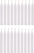 Alternative Imagination White Chime Candles - 20 Pack of Unscented 4 Inch Mini Taper Candles - Dripless Long Burning Ritual Candles for Meditation, Spell Work, Cleansing, Peace & Home Decor