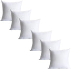 18 x 18 inches Pillow Inserts, Set of 6 Hypoallergenic Brushed Microfiber Liner Down Alternative Filled Square Cushion Throw Pillow