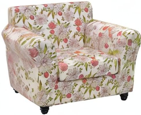 KRFOONN 2 Piece Chair Covers Printed Sofa Covers Couch Covers Washable Armchair Sofa Couch Slipcover Furniture Protector with Elastic Bottom for Living Room (Armchair, 22), Small