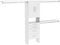 ClosetMaid 1937340 SuiteSymphony Modern 25-Inch Closet Organizer with Shelves, 2-Doors and 4-Drawers, Pure White