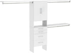 ClosetMaid 1937340 SuiteSymphony Modern 25-Inch Closet Organizer with Shelves, 2-Doors and 4-Drawers, Pure White