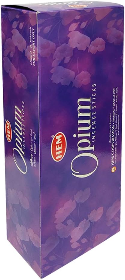 TRUMIRI Opium Hem Incense Sticks & Holder Bundle: 121 Pieces (6 Packets of 20, 1 Set)