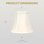 Royal Designs, Inc. BSO-704UT-8EG-2 True Bell Basic Lamp Shade with UNO Fitter, 4 x 8 x 6.5, Eggshell, 2-Pack