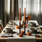 12-Inch Tall Dripless Taper Candles Set of 4 - Orange Tapered Candles, Perfect for Halloween,Fall - Smokeless, Unscented, Long Burning - Hand Poured, Colored Tall Candlesticks - Thanksgiving