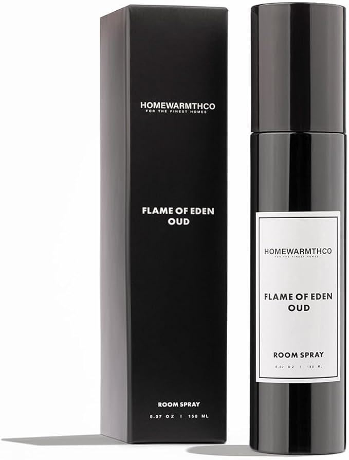 Flame of Eden Oud Room Spray – 5.07 oz Scented Air Freshener Spray for Home, Office & Linen – Long-Lasting Linen Spray for Bedding, Pillows & Fabrics – Luxurious Home Fragrance