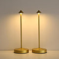 Rechargeable Cordless Lamps,3000mAh Battery Operated Table Lamp,Portable LED Touch 2 Levels Brightness Dimmable Bar Lamp,Battery Powered Lamps for Bars,Restaurant,Living Room(2 Pack,Gold)