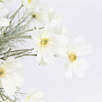 2 Pcs Artificial Fake Flowers Plants Cosmos Silk Flower Arrangements Wedding Bouquets Decorations Plastic Floral Table Centerpieces for Home Kitchen Garden Party Decor Approx 23.6'' High - White