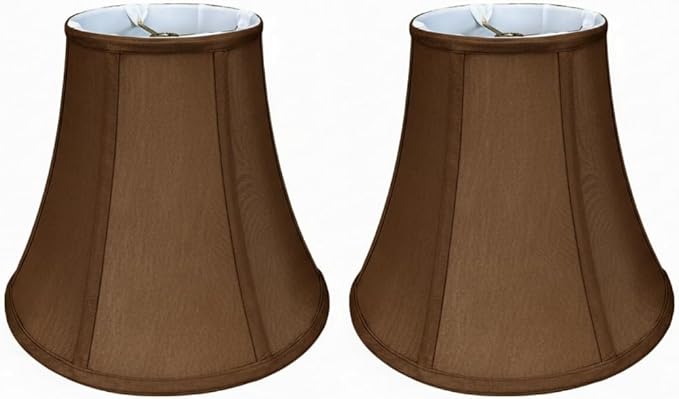Royal Designs, Inc. BSO-704-12BR-2 True Bell Basic Lamp Shade, 6.5 x 12 x 10.5, Brown, 2-Pack