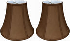 Royal Designs, Inc. BSO-704-14BR-2 True Bell Basic Lamp Shade, 7 x 14 x 11.5, Brown, 2-Pack