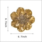 S-MANTIS Vintage Wall Sculpture,Antique Pediment,Hallway Wall Art,Hand Painted Flower Wall Decoration Accent Artworks for Indoor Kitchen Bedroom Living Room Office Outdoor Garden Patio (Bronze)