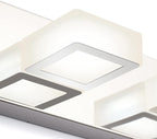 Ralbay Modern LED Bathroom Vanity Lights 3 Lights Stainless Steel Acrylic Bathroom Wall Lighting Fixtures Modern LED Vanity Lights Over Mirror(Natural White Light)