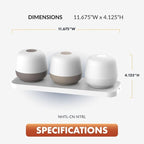 Newhouse Lighting Cocoon, Natural 2700K Dimmable Cordless USB-C Rechargeable Table Lamp 3-Pack NHTL-CN-NTRL, Cordless Desk Lamp for Living Room, Bedroom, Coffee Table, and Other Cozy Home Decor