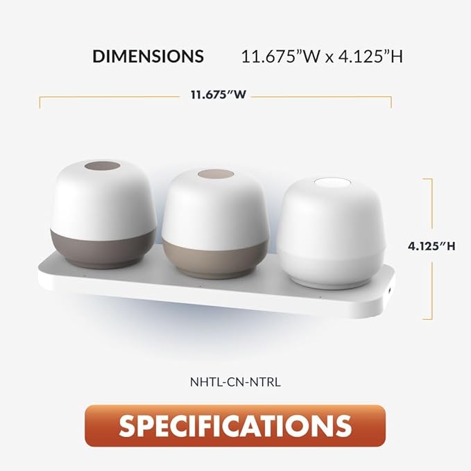 Newhouse Lighting Cocoon, Natural 2700K Dimmable Cordless USB-C Rechargeable Table Lamp 3-Pack NHTL-CN-NTRL, Cordless Desk Lamp for Living Room, Bedroom, Coffee Table, and Other Cozy Home Decor