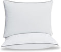 Luxury Down Fiber Pillows Queen Size, Bed Pillows for Sleeping, Pillow for Back, Stomach or Side Sleepers (Modern 75, White, Standard (Pack of 2))