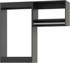Modular Closet System, 40" Wide Closet Organizer System with Hanging, Wood Tower Closet Storage for Walk In Closets, Wall Mounted Wardrobe Organizer Kit System, Bedroom, Black