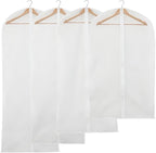 Stockroom Plus Clear Hanging Garment Bag - Zippered Dust Clothing Covers - Polyethylene Garment Bags for Coats & Dresses - Suit & Dress Travel Cases - Pack of 8, 4 Sizes 40x24-60x24 in