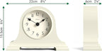 JONES CLOCKS® Speakeasy Mantel Clock | Classic Napoleon’s hat Design | Pale Cream | Contemporary Classic Style for Desk, Table, Shelf or Bedside
