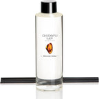 Chloefu LAN Morrocan Amber Scented Oil Diffuser Refill 6.76 fl oz Natural Essential Oil - Best for Home Bathroom Shelf Decor, 0% Alcohol, Unique Blend to Promote Sleep & Relieve Stress