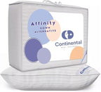 Continental Bedding Affinity Down Alternative Pillow, Medium Firm, 300TC 100% Cotton Shell, for Side, Back, and Stomach Sleepers