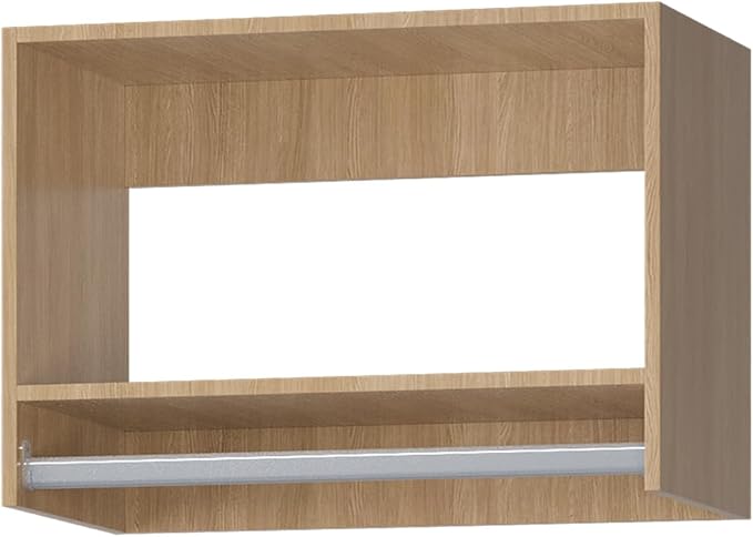 ROOMTEC 25.5" Tall Hanging Closet Unit, Modular Closet System with Hanging Rod, Wardrobe Organizer for Bedroom or Walk-in Closet, Wall Mounted, Customizable Clothes Storage Unit, Wood