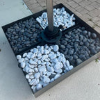 PURPLE LEAF Patio Umbrella Base WK4500 with 4 Lockable Wheels 1100 lbs High Capacity Heavy-Duty Cantilever Offset Steel Weighted Base