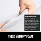 GORILLA GRIP Thick Memory Foam Bath Rugs, Soft Absorbent Velvet Bathroom Mats, Durable Dots on Underside, Machine Washable Bathmat, Carpet Rug Room Decor for Shower Floor, 30x20 Mat, White