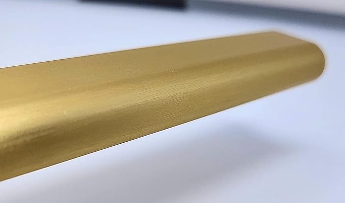 5-Case Pack Matte Brass 96" Oval Wardrobe Closet Tubing Aluminum Rods - 1.5mm Thickness