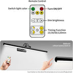 26" Wireless Picture Lights, Rechargeable Battery Art Display Light with Remote Control, Dimmable/Timer Off Dartboard Light, 3 Lighting Modes Full Metal Painting Display Lights(Black-1 Pack)