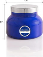 Capri Blue Signature Jar Candles - Long Lasting Soy Wax Blend - Luxury Tropical Scented Candles - Comes in Blue Decorative Glass Jar (Coconut Santal, 19 oz)