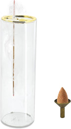 1 Pack HZCPENG Incense Holder, 2 in 1 Incense Burner for Sticks or Backflow Incense, Anti-ash Round Incence-Stick Holder for Meditation, Yoga, Relaxation, and Home Décor