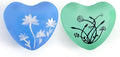 Botanical Breeze Heart Chimes, 2 Pack Handheld Stainless Steel Heart Bells with Hand-Painted Botanical Patterns, Portable Stress Relief Chime, Valentine’s Day Gift Set