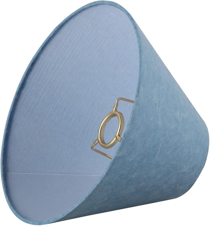 Aspen Creative 58760, Hardback Empire Transitional UNO Lamp Shade, Denim Blue, 4" Top x 10" Bottom x 7" Slant Height, Slip UNO 33mm
