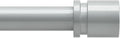 Curtain Rods for Windows 16 to 240 Inches Adjustable Length 1 Inch Diameter Window Curtain Rod with Aluminium End Cap, Silver Gray