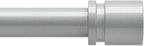 Curtain Rods for Windows 16 to 48 or 60 Inches Max Adjustable Length 1 Inch Diameter Window Curtain Rod with Aluminium End Cap, Silver Gray