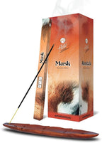 Flute Musk Scented Incense Sticks| 9" Inch Agarbatti Sticks with 40 Mins Burning time | Pleasant Vibrant Musk Fragrance for Relaxation and De-Stressing | 8 Sticks/Pack, 25 Packs/Box, 200 Sticks