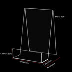 ZOEY Acrylic Book Stand with Ledge Clear Display Easels Plate - 5 Pack Large Book Holder Easel Stand for Display, Music Sheets, Artworks, CD, Tablet Holder (Large)