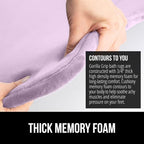 GORILLA GRIP Memory Foam Bath Mat, Soft Absorbent Velvet Bathroom Mats, Durable Dots on Underside, Machine Washable Bathmat, Carpet Rug Room Decor for Shower Tub Floor RV, 30x20 Rugs, Purple