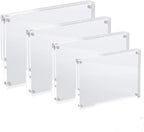 5x7 Acrylic Photo Frame, Magnetic Picture Frames, 10 + 10MM Thickness Stand in Desk Table, Clear (5 Pack)