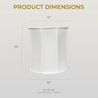 Royal Designs, Inc. BSO-719-16LNEG Drum Basic Lamp Shade, 15 x 16 x 16, Linen Eggshell