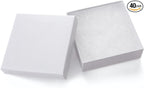 GEFTOL Jewelry Gift Boxes 40 Pack 3.5x3.5x1 Inch Cardboard Jewelry Boxes,Small Gift Boxes for Jewelry Earrings Necklaces Handmade Bangles Bracelets(White)