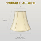 Royal Designs, Inc. BSO-704-18BG-2 True Bell Basic Lamp Shade, 9 x 18 x 13.6, Beige, 2-Pack