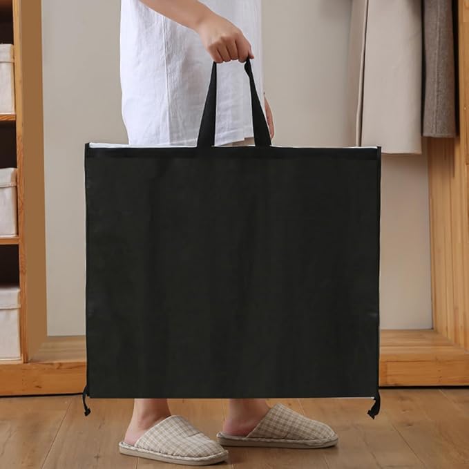 72" Wedding Dress Garment Bags Foldable Dress Bag for Long Gowns Traveling Protector Cover for Hanging Clothes with Zipper (Black)