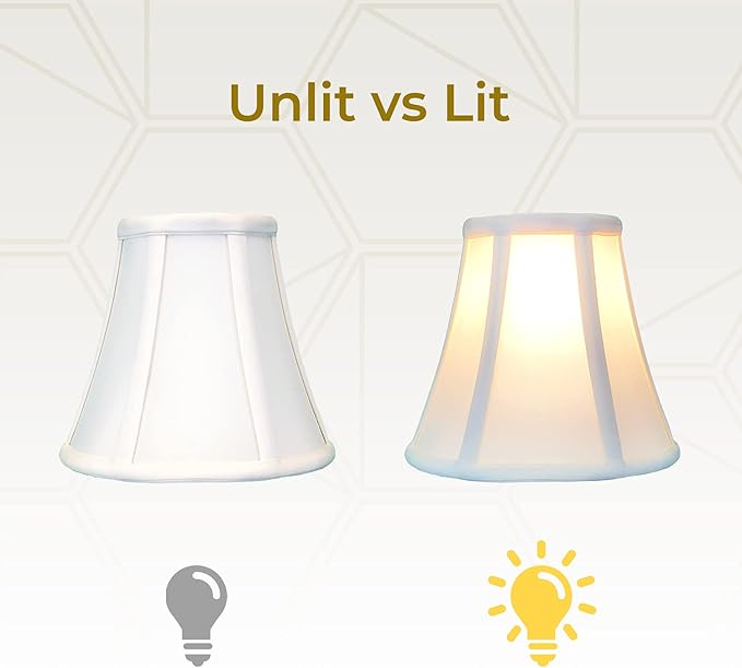Royal Designs, Inc. BSO-704UT-8WH True Bell Basic Lamp Shade with UNO Fitter, 4 x 8 x 6.5, White