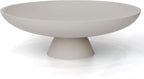 Modern Resin Pedestal Decorative Bowl, Large Fruit Bowl for Kitchen Counter, Stylish Key Bowl for Entryway Table, Grey