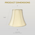 Royal Designs, Inc. BSO-704-8BG True Bell Basic Lamp Shade, 4 x 8 x 7.25, Beige