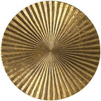 Decorlives Round Sunburst Metal Wall Art | Modern Metal Wall Hanging Décor Sculpture for Living Room Bedroom Home Office (Bright Gold | Set 6-2 Large(24") + 2 Medium(18") + 2 Small(9") Circles)