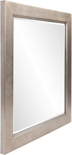 Howard Elliott Millenium Hanging Square Mirror for Wall, Beveled Edges Mirror with Silver Leaf Finish, Accent Mirror Home Décor Vanity Mirrors for Living Room & Entryway, 40 x 40 Inch