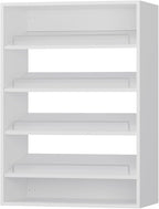 ROOMTEC 19.5" Shoe Shelf Short Tower Closet Unit, Modular Closet System with Shelf, Wardrobe Organizer for Bedroom or Walk-in Closet, Wall Mounted, Customizable Clothes Storage Unit, White
